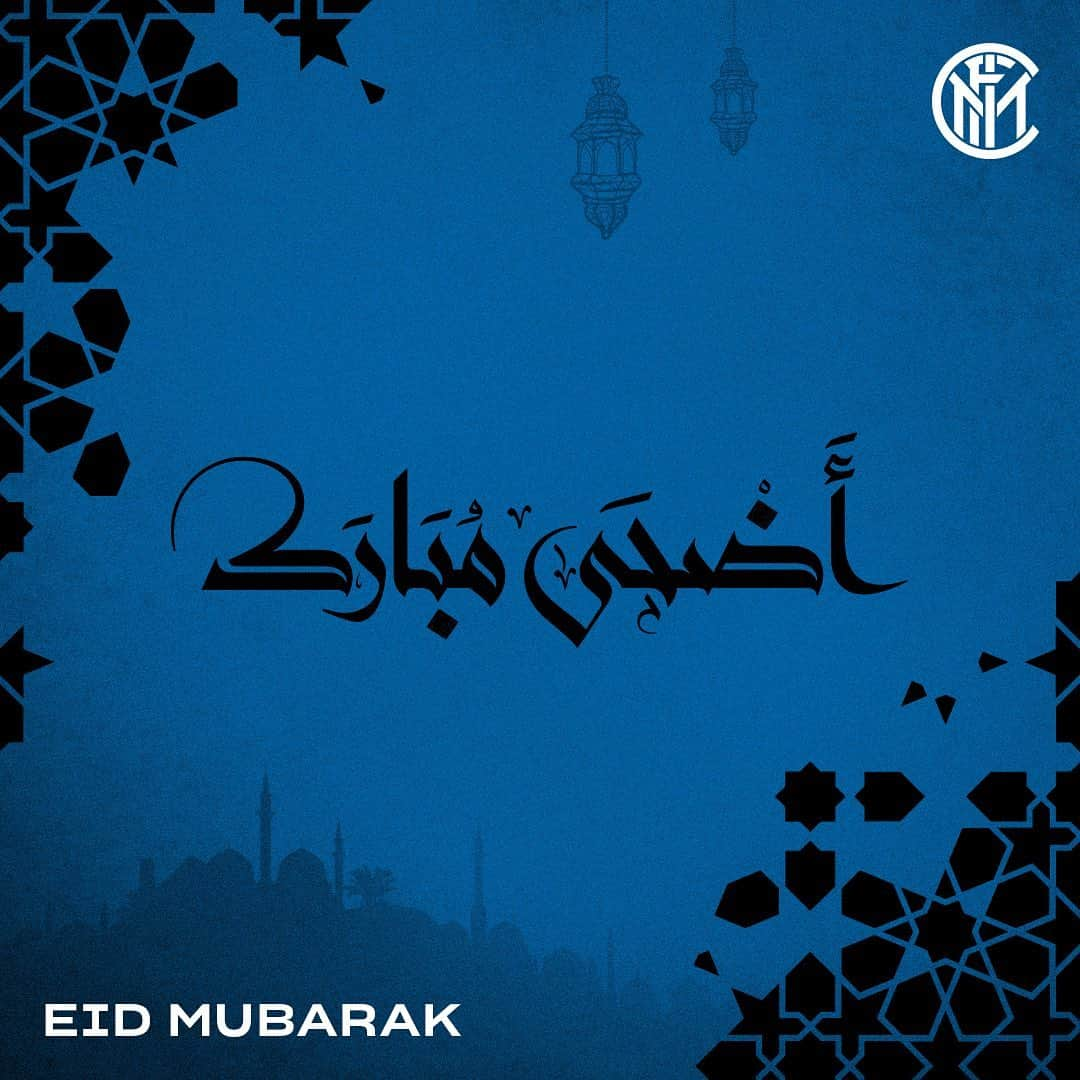 インテルナツィオナーレ・ミラノさんのインスタグラム写真 - (インテルナツィオナーレ・ミラノInstagram)「EID MUBARAK 🖤💙 No matter how far apart we are, we remain #BrothersOfTheWorld and celebrate all together! EID AL-ADHA MUBARAK to all our fans observing! #Inter #ForzaInter #EidMubarak #EidAlAdha」7月31日 19時33分 - inter