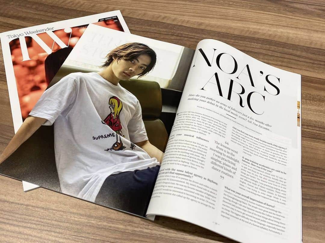 NOA（ノア）のインスタグラム：「NOA’s special interview with Tokyo Weekender out now!  Please check the stockists list and go pick up a copy! https://www.tokyoweekender.com/pickup/」
