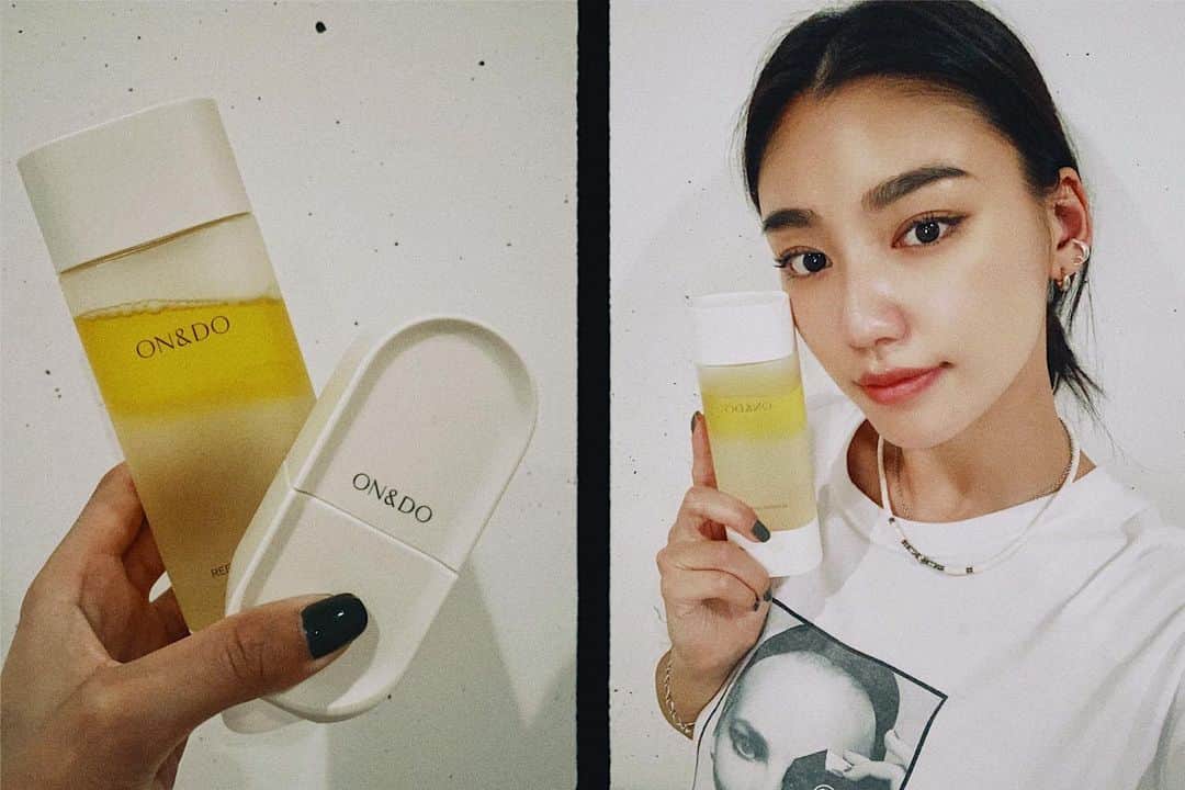 松本優のインスタグラム：「. . スキンケアのご紹介❤️ リファやシックスパッドのMTGという会社から出た、「温肌」をビューティーコンセプトとしたスキンケアブランド「ON＆DO」が新登場✌️ . インスタライブでもご紹介したまつゆうが最近使い始めてるスキンケアはこれです🙈 . 温活！と言えばみんな何かしてることある〜？先日『HANKYU BEAUTY×ON&DO×松本優 温肌スペシャル対談』というものをさせていただきました！その様子や、実際に松優がしてる温活や商品の紹介もしているから、是非#阪急ビューティーオンライン　のHPをチェックしてほしいです🥰 . 「ON＆DO」ライン使いし始めてから肌のざらつきや赤みがマシになったし何と言っても保湿😢💛天才的💛 お肌の温活っていうのは初めての体験だったのでこれから意識してもっと取り入れてく🙈 もっとたくさんの人に知ってもらってまつゆうのインスタで知るきっかけになってくれれば嬉しいです🥰ご参考までに✌️ . . #ONandDO#バイタルスキン#HANKYUBEAUTYONLINE#阪急ビューティーオンライン#阪急百貨店」