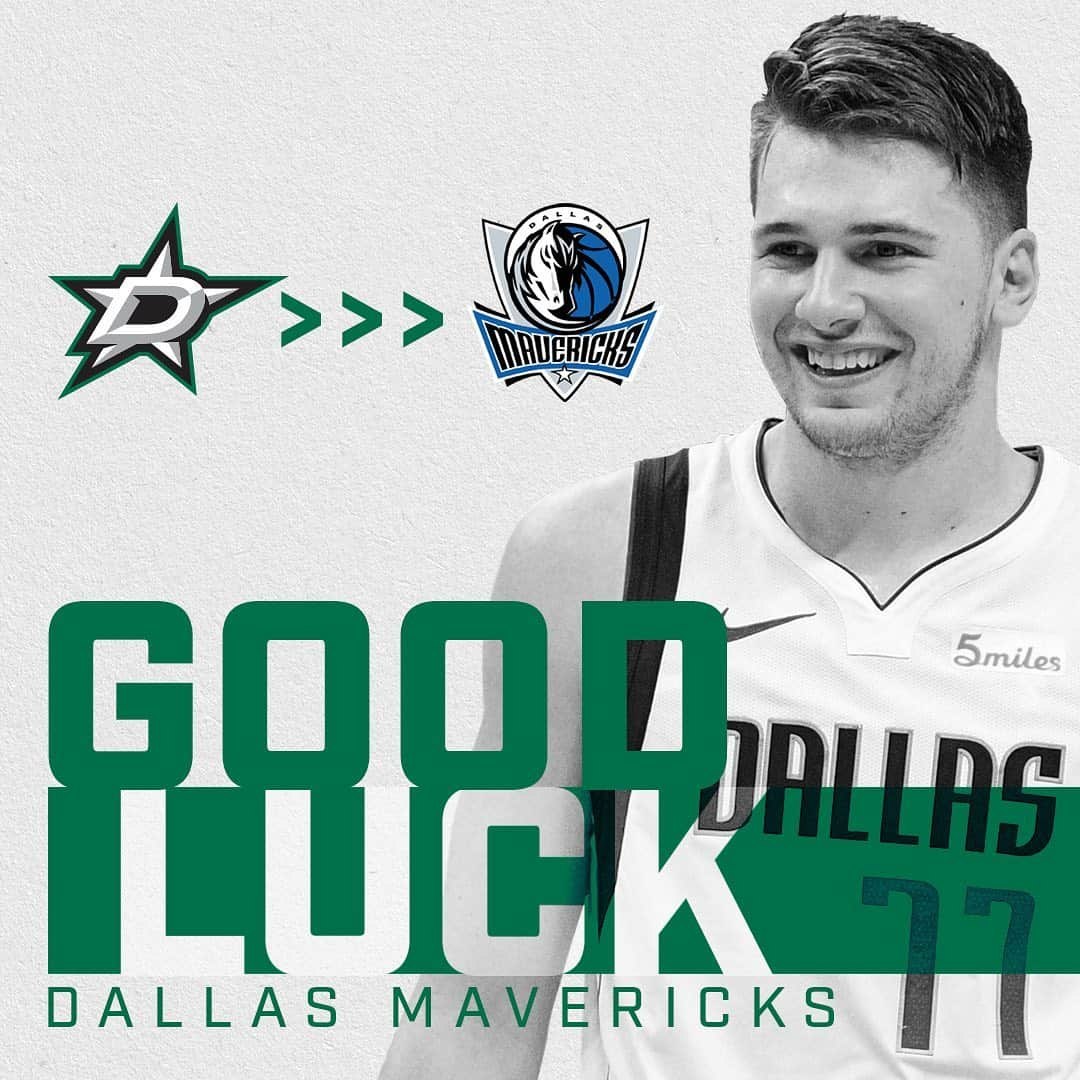 ダラス・スターズさんのインスタグラム写真 - (ダラス・スターズInstagram)「Welcome back, @dallasmavs! We missed y’all 💚💙」7月31日 22時07分 - dallasstars