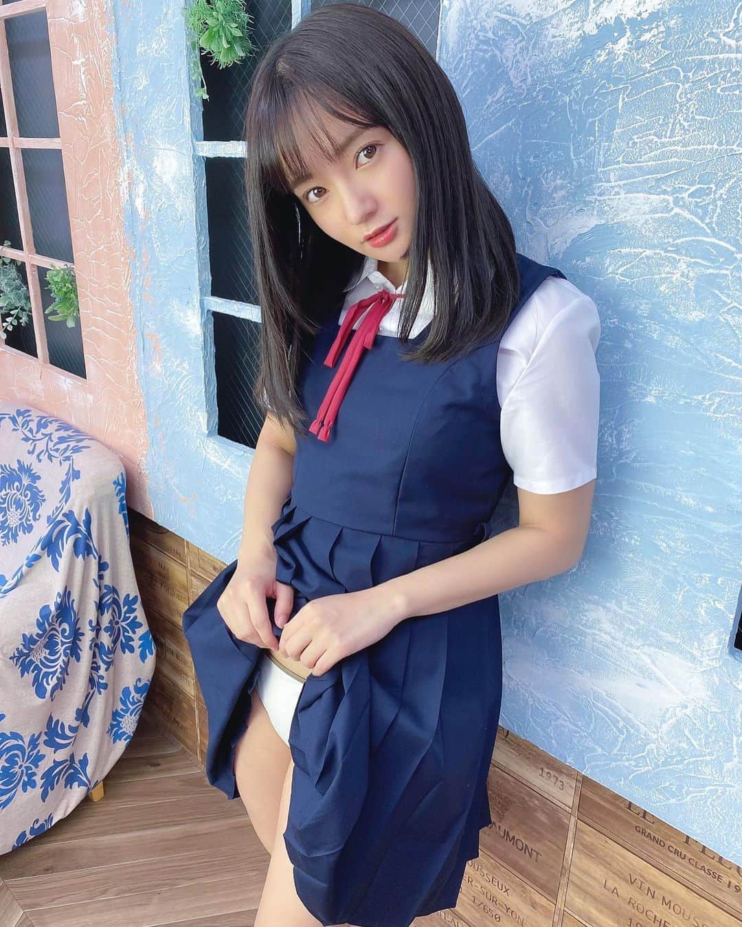 西永彩奈 制服 西永彩奈さんのインスタグラム写真 - (西永彩奈Instagram)「ちら。 #制服 #ジャンスカ#JK#schooluniform#japanesegirl」