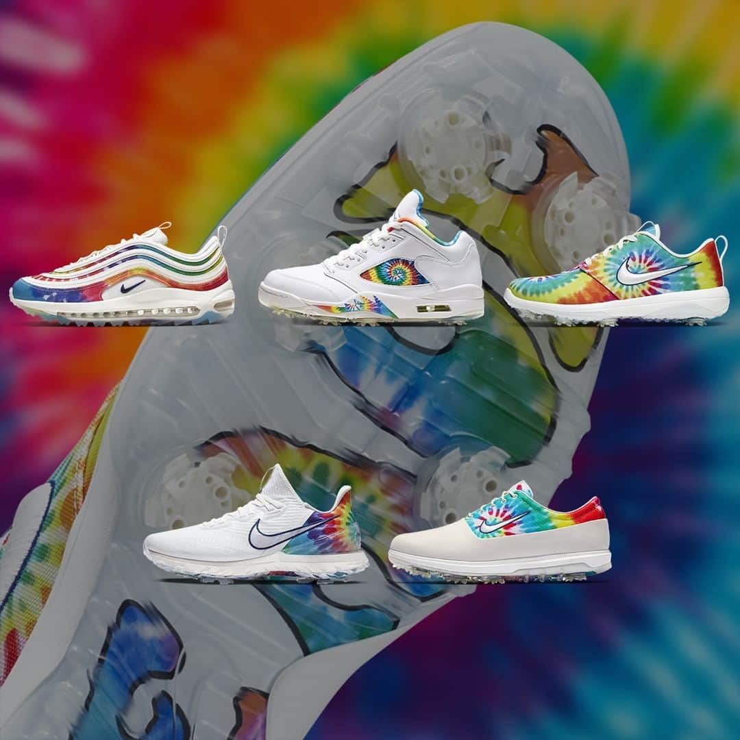 Sneaker Newsさんのインスタグラム写真 - (Sneaker NewsInstagram)「Nike officially unveils the "Peace, Love, and Golf" collection ahead of the PGA Championship in San Francisco. Each pair features tie-dye patterns and a groovy Nike Golf logo as a tribute to the city's significance to the 1960's hippie movement. For full release details, tap the link in our bio.」7月31日 23時02分 - sneakernews