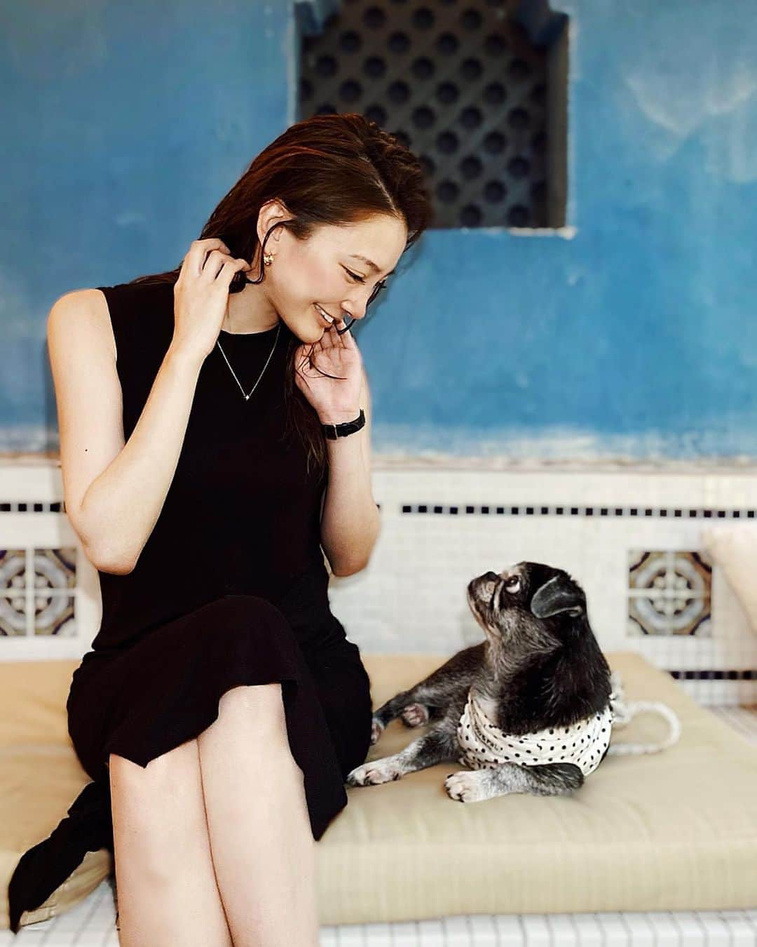 里海さんのインスタグラム写真 - (里海Instagram)「外国みたいに、動物ともっと一緒に行けるお店があるといいなぁ〜🥺 可愛い〜ぷーちゃん🐷❤️とお茶をしました🥰  #pug #pekingese #pugsofinstagram #pekingeseofinstagram #はなぺちゃ #パグペキニーズ #パグ　#ペキニーズ」8月1日 1時27分 - satoumi0330