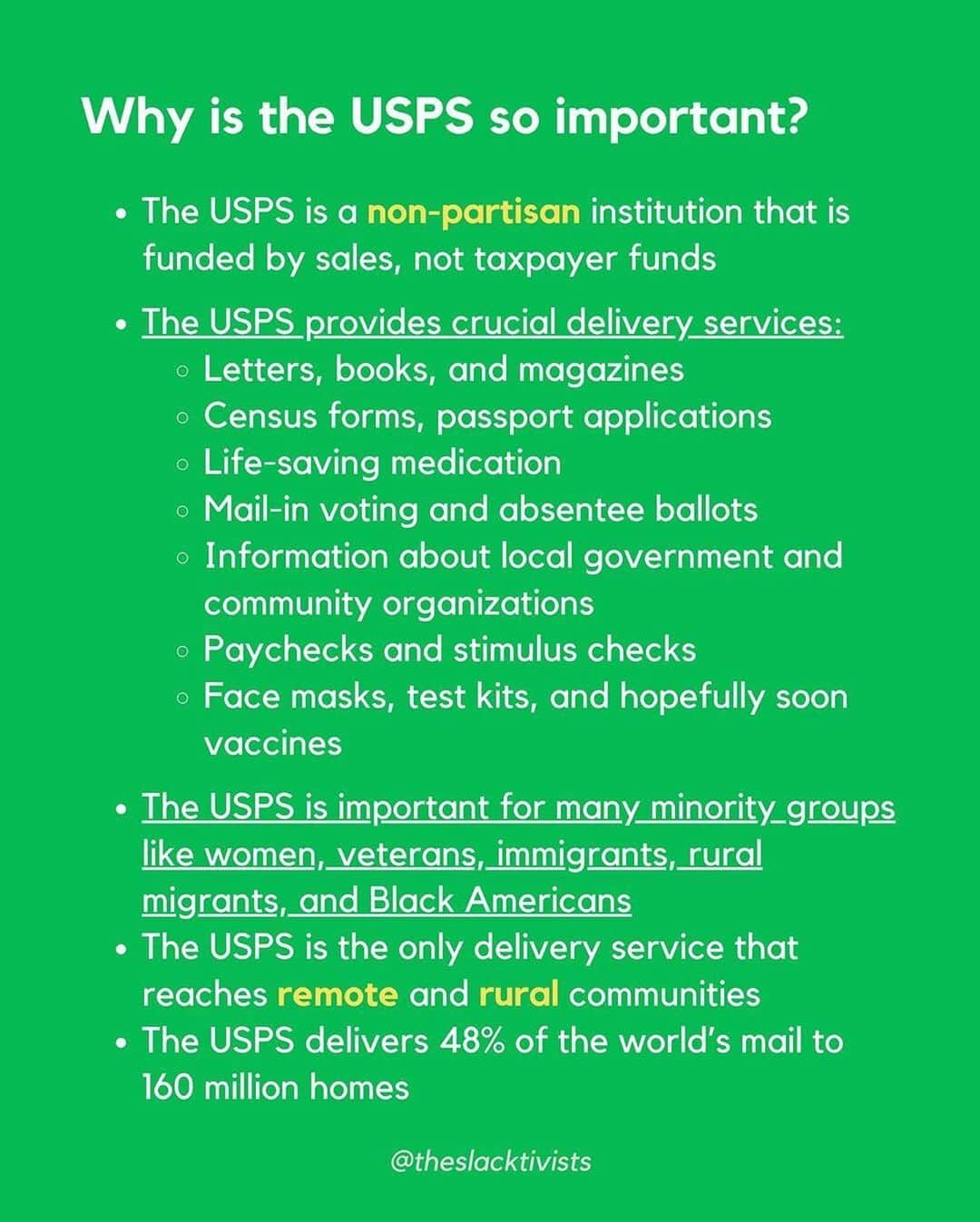 JR・ボーンさんのインスタグラム写真 - (JR・ボーンInstagram)「Repost from @theslacktivists • Trump is blocking federal assistance that may stop the USPS from running out of money as early as next year. Here’s why the USPS is so important and how you can help #SaveTheUSPS.   Photo: NYT  #BuyStamps #SaveUSPS #USPS #UnitedStatesPostalService #USPostalService #PostalService #RestoreTheUSPS #PostalProud #Essential  #EssentialWorkers #delivery #postalworkers #trump #dumptrump #savethepostoffice #votebymail #vote #election2020 #BlackVotesMatter #vote2020 #yourvotematters #votersuppression #getoutthevote #donaldtrump」8月1日 2時09分 - jrbourne1111