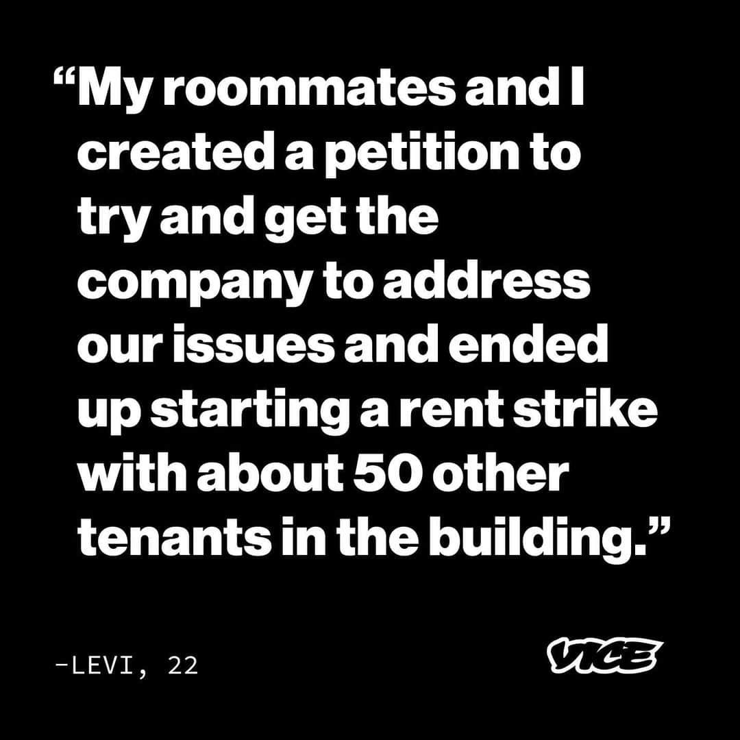 VICEさんのインスタグラム写真 - (VICEInstagram)「We spoke to seven renters about their difficulties with rent payments, how they plan to stay housed, and about organizing with other tenants during coronavirus.⁠⠀ ⁠⠀ Swipe to read some of what they had to say, and link in bio for more. ⁠⠀ ⁠⠀ (Some names have been changed or shortened for privacy reasons.)⁠⠀ ⁠⠀ 📸: Julia Davila-Lampe via Getty Images」8月1日 2時59分 - vice