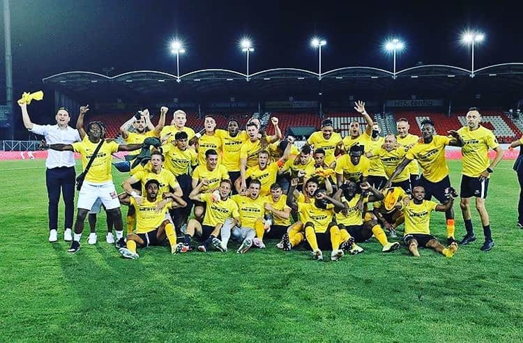 ファビアン・ルステンベルガーのインスタグラム：「Champion 🏆 #bravolesgars #tousensemble #HoppYB #JSAML28」