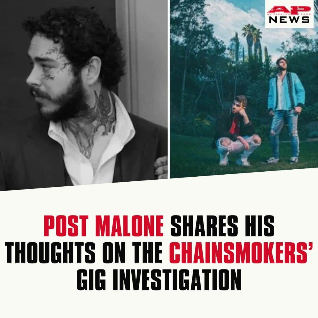 Alternative Pressさんのインスタグラム写真 - (Alternative PressInstagram)「@postmalone weighs in on @thechainsmokers’ recent concert that is under investigation by the New York Department of Health⁠ LINK IN BIO⁠ .⁠ .⁠ .⁠ #postmalone #posty #thechainsmokers #chainsmokers #thechainsmokersconcert #thechainsmokersinvestigation #chainsmokersconcert #chainsmokersinvestigation #alternativepress #altpress」8月1日 7時01分 - altpress