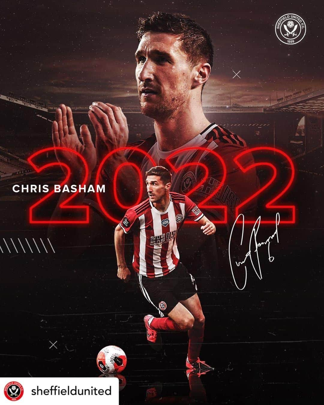 プレミアリーグさんのインスタグラム写真 - (プレミアリーグInstagram)「There to stay ⚔️⁣ ⁣ #repost • @sheffieldunited Bash 2022 🚂 Our longest serving player and Player of the Year has signed a new contract until Summer 2022 😁⁣」8月1日 18時15分 - premierleague