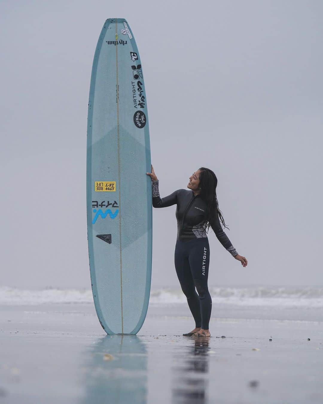 田岡なつみのインスタグラム：「今日の朝☁️ #surfing#torami#longboard」