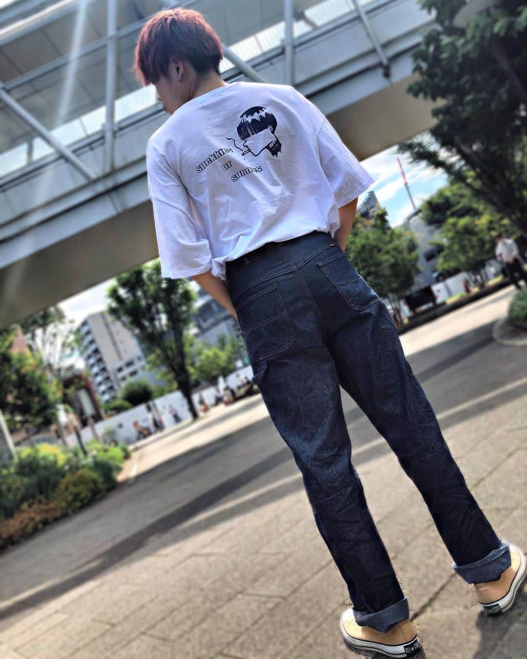 タクさんのインスタグラム写真 タクinstagram デニム Tシャツ Converseがチラッと見えるのが好き マスク付けてるよ アクシデンターズ Youtube Youtuber デニム 夏コーデ メンズファッション Tシャツ 古着 古着コーデ 夏 いいね コメント 大歓迎