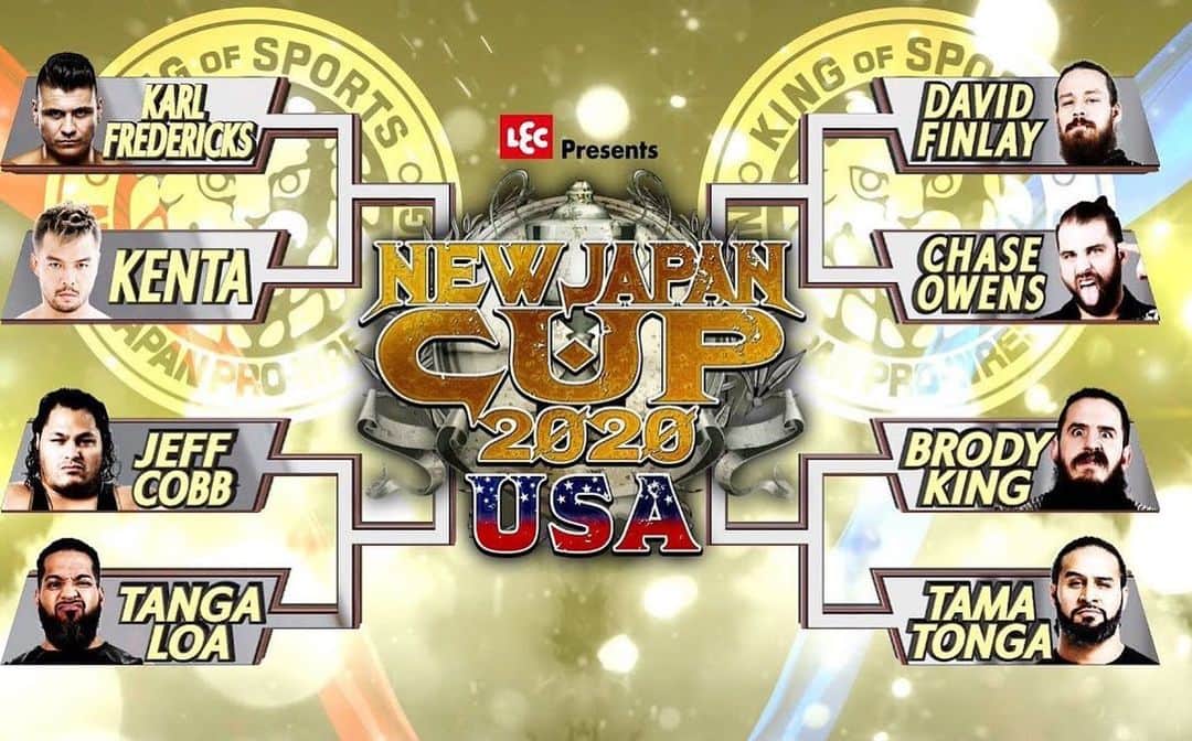 新日本プロレスさんのインスタグラム写真 - (新日本プロレスInstagram)「#NEWJAPANCUPintheUSA!! 新日本プロレスワールド新番組『NJPW STRONG』で『NEW JAPAN CUP 2020 in the USA』が実現！ 1回戦から注目カード目白押し！ カール vs KENTA！ コブvsタンガ！ フィンレーvsチェーズ！ ブロディvsタマ!! 詳細は公式サイトをチェック！ @njpw1972  #njpwSTRONG #njcupUSA  #njpwworld」8月1日 14時59分 - njpw1972