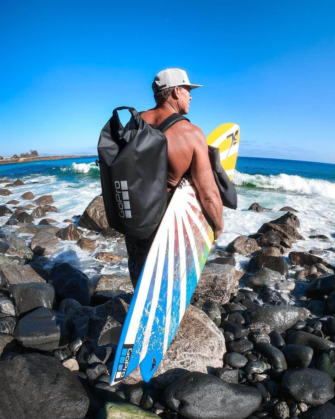 goproさんのインスタグラム写真 - (goproInstagram)「#GoProLiveit Event Spotlight - ‘Hit the Water with #GoProAthlete @chuckpatterson’ 🏄‍♂️ ⠀⠀⠀⠀⠀⠀⠀⠀⠀ Swim. Surf. Snorkel. It’s your call. Take a dip with renaissance waterman @chuckpatterson 🌊 Register through the link in our bio, then share a pic or vid of using #GoProLiveIt—we’ll donate $1 to our featured charities + you’ll be eligible to win big gear bundles 🎁 ⠀⠀⠀⠀⠀⠀⠀⠀⠀ Our all-new Storm Dry Waterproof Backpack is welded + watertight to be amphibious by design. The fast-loading rolltop construction provides up to 35L of adaptable volume. 🎒 Tell us where you’d take yours + we’ll choose a lucky comment to take one home👇 ⠀⠀⠀⠀⠀⠀⠀⠀⠀ #GoPro #SUP #Charity #Giveaway」8月2日 4時10分 - gopro