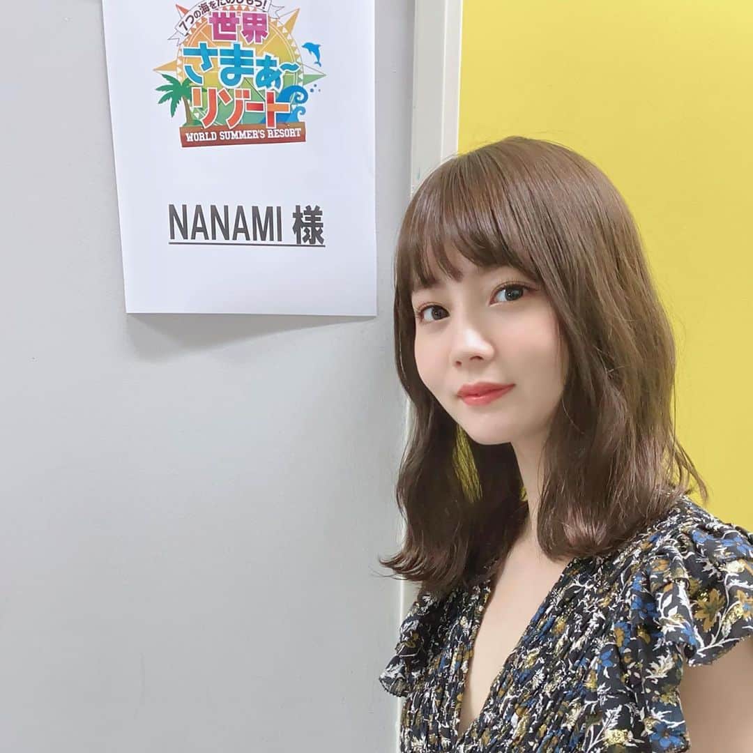 高橋有紀のインスタグラム：「今日の夜のさまリゾ出演nanamiちゃんヘアメイク担当させてもらいました💛  #hairmake #osakana_yuki」
