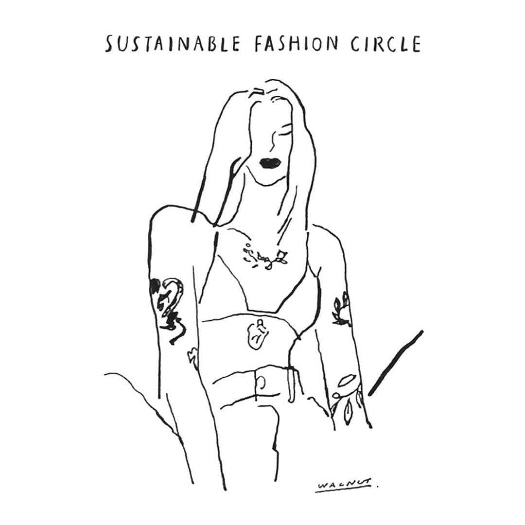 WALNUTさんのインスタグラム写真 - (WALNUTInstagram)「SUSTAINABLE FASHION CIRCLE 🌿 サステイナブル・ファッション・サークル #illustration #mywork #イラスト #sustainablefashioncircle」8月1日 21時06分 - walnut_illustration