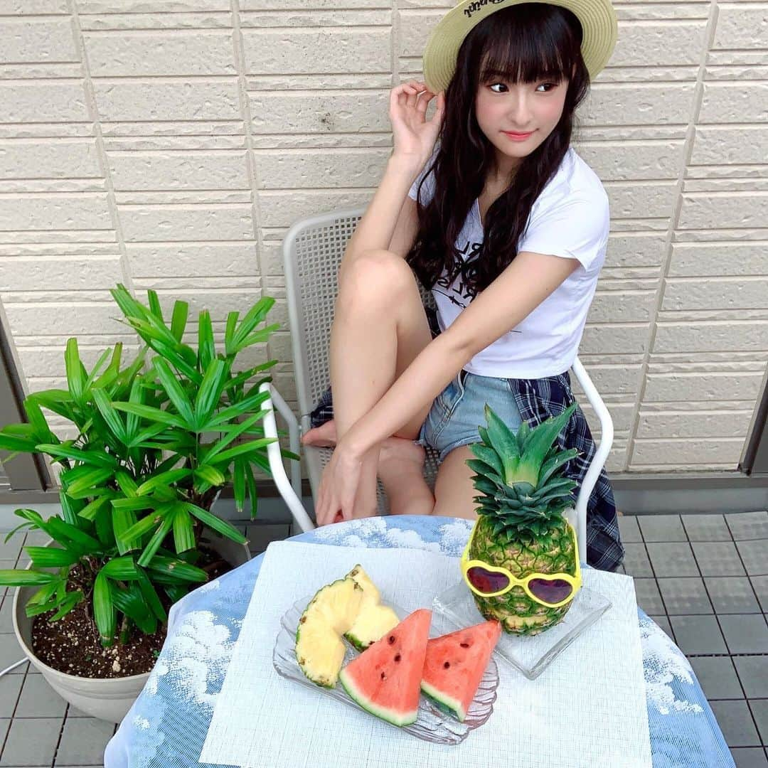 岡本怜奈さんのインスタグラム写真 - (岡本怜奈Instagram)「♡﻿ 8月1日 #パインの日 🍍﻿ ﻿ パ(8)イン(1)の語呂合わせで﻿ 出来たんだって〜😳💛﻿ ﻿ 今日から8月START🌺🌴🏖﻿ パイン食べてがんばろ〜✧ ٩( ๑•̀o•́๑ )وｴｲｴｲｵｰ!!﻿ ♡﻿ ♡﻿ #岡本怜奈 #れなたん #nmb48 #パイン ﻿ #パイナップル #happy #Instafood #Instagood」8月1日 21時39分 - renatan1222