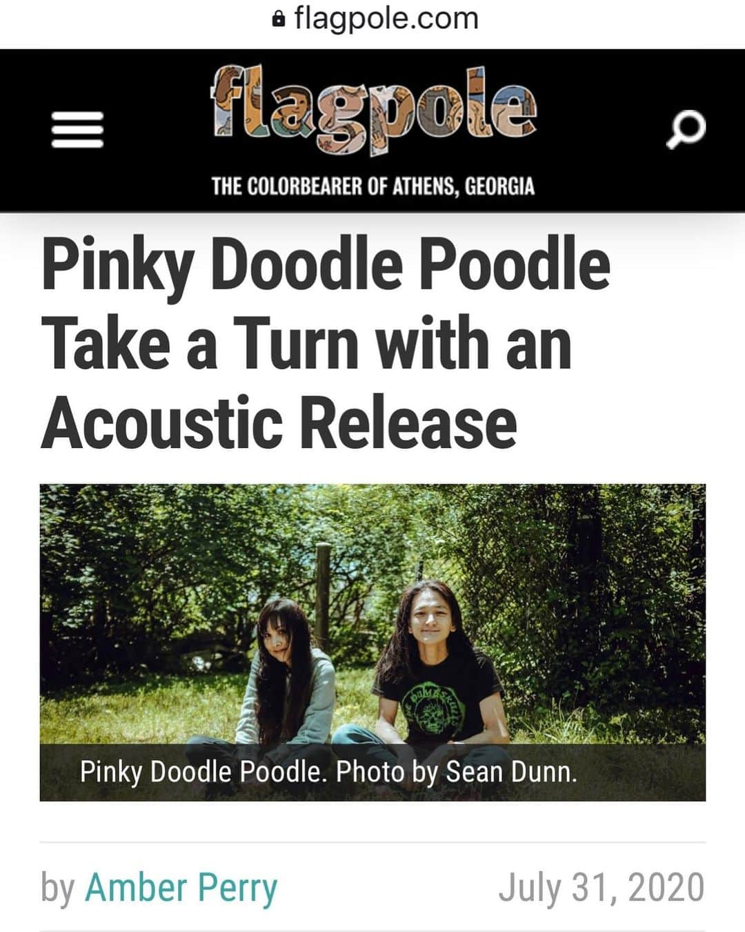 PINKY DOODLE POODLEさんのインスタグラム写真 - (PINKY DOODLE POODLEInstagram)「Wow! Thank you Flagpole Magazine !!!!﻿ ﻿ We're very grateful to all of the people who have been involved with this acoustic EP.﻿ ﻿ https://flagpole.com/music/homedrone/2020/07/31/pinky-doodle-poodle-take-a-turn-with-an-acoustic-release/﻿ ﻿ #news﻿ #samsara﻿ #acousticsong﻿ #ustour2020 ﻿ #pinkydoodlepoodle ﻿ #pdp ﻿ #highenergyrocknroll ﻿ #livemusic #rockmusic﻿ #rock #rockband ﻿ #japanese #japaneserockband﻿ #chickenranchrecords﻿ #ustour #livetour ﻿ #tourlife #musicianlife #musician﻿ #gibsonguitars #gibsonbass #gibson﻿ #eb3 #lespaul #marshallamps #vintage﻿ #femalebassist #femalevocalist」8月1日 21時43分 - pinkydoodlepoodle