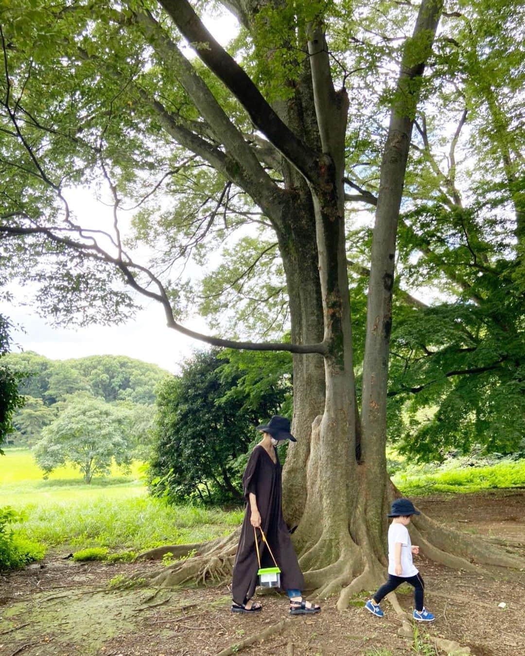のインスタグラム：「虫捕りがしたくて(自分が)、息子にその楽しさを教えたくて、初めての虫捕りに行ってきました。 私は、せみを捕まえるのが大好きなので、手掴みで油蝉を捕まえて、ぬけがらも虫かごへ。 キチキチバッタもいた✨ コオロギ、かまきりの赤ちゃん、モンシロチョウまで🦋 . . . 虫さん達、最後はバイバイしようねとキャッチ&リリース。 息子は寂しくて泣きそうでしたが、「かわいそうだもんね！バイバイ！」と納得してくれました。 . . . 自分が子供の頃お婆ちゃんに教わって自然と遊んだのが本当に楽しかったから。。。その感覚をいつまでも覚えていて欲しい。 また行こうね❤️ . . . #nature #boy #family #3yearsold #love #green #セミ捕り #虫捕り  #自然と遊ぼう　#夏到来 #ぼくのなつやすみ  やりたい」