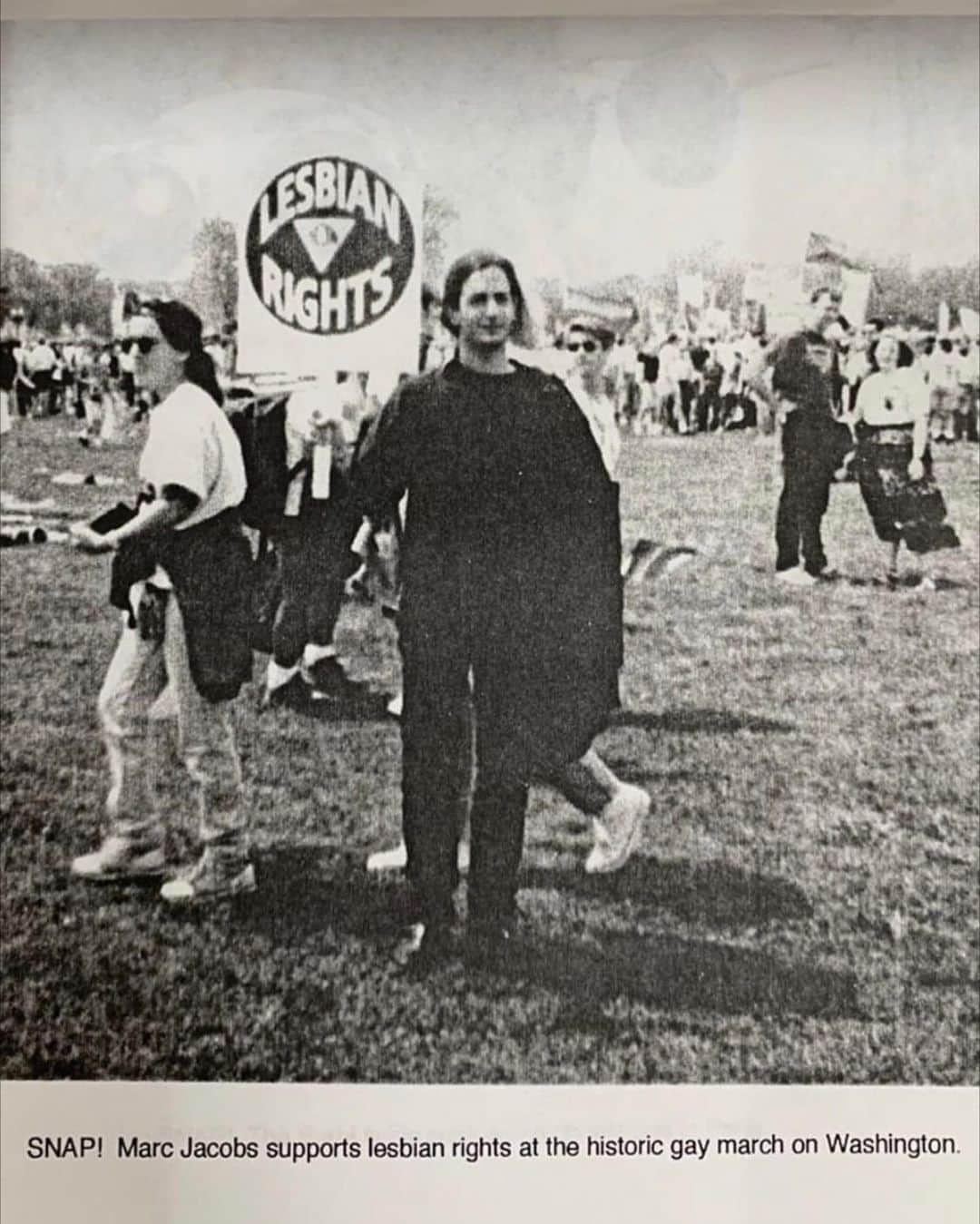 マーク・ジェイコブスさんのインスタグラム写真 - (マーク・ジェイコブスInstagram)「I remember. Me and Louie @louie_chaban 2 out of over a million marchers. The March on Washington for Lesbian, Gay, and Bi Equal Rights and Liberation was a large political rally that took place in Washington, D.C. on April 25, 1993. Organizers estimated that 1,000,000 attended the March.  Photo from R.O.M.E magazine @touchtone7 #spreadlove #besafe #wearamask #howcanIbeofservicetoday #gratefulnothateful」8月1日 22時23分 - themarcjacobs