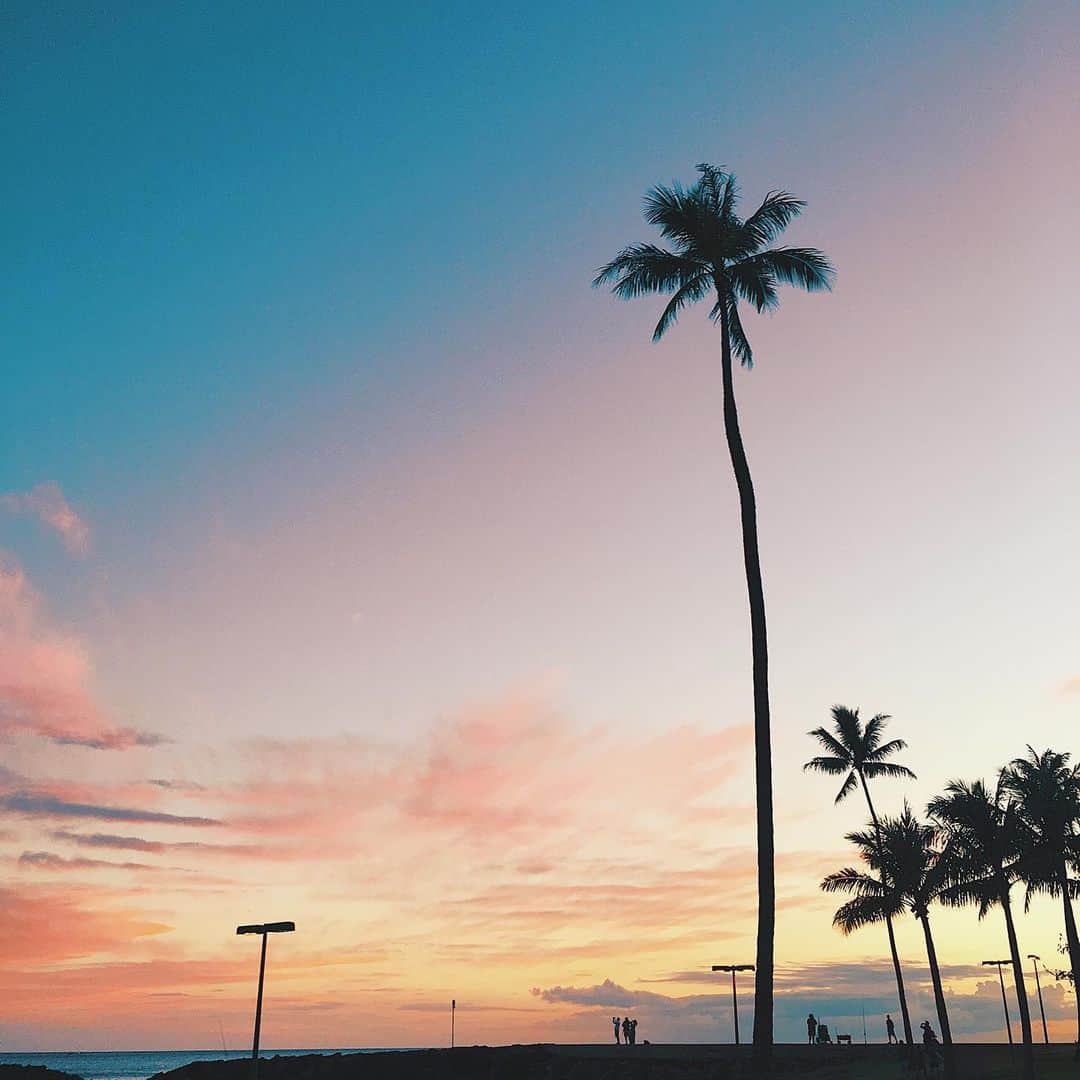 相知明日香さんのインスタグラム写真 - (相知明日香Instagram)「🧡 . いよいよ　夏が始まる🔥🌵🦩🤍 . 沢山の人に　沢山の場所に　思いを馳せながら 2020年だけの夏を刻もうね🌞💜 どんな音を残そうかな。 . . . 📍#Hawaii  #Alamoanabeach . . #アラモアナビーチ には一本だけながーーい子がいるの🌴💛 #sunset#sky#beautiful#palmtrees#Tokyo#Japan#Violinist#Artist#Traveler#music#love#happy#summer#beach#sea#相知明日香#旅するヴァイオリニスト#旅#旅行#東京#日本#ヴァイオリン#ヴァイオリニスト#ハワイ#ホノルル」8月1日 22時34分 - asukalohappy