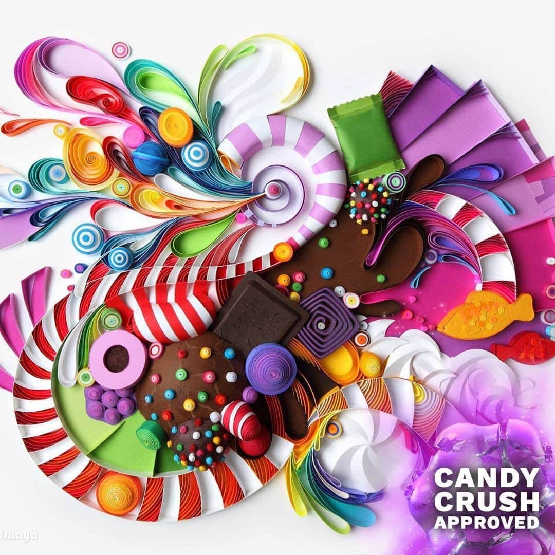 Candy Crushさんのインスタグラム写真 - (Candy CrushInstagram)「Wow! We're LOVING this Candy Crush inspired art by @yulia_brodskaya_artyulia  Drop a comment below if you think you can create something like this!」8月2日 1時00分 - candycrushsaga