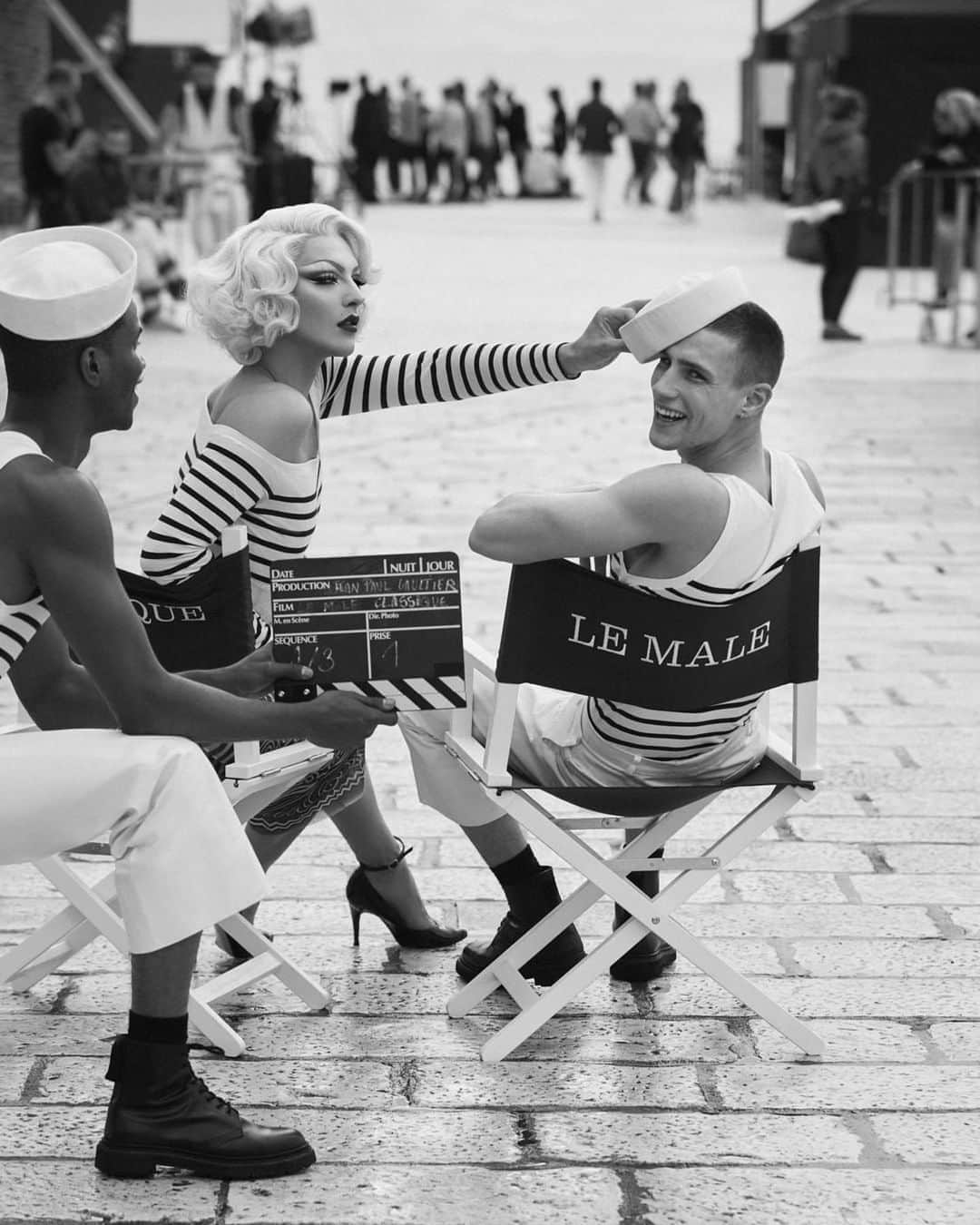 ヴァイオレット・チャチキのインスタグラム：「#Repost @jpgaultierofficial ・・ Summer’s blockbuster. #LeMale #jeanpaulgaultier」