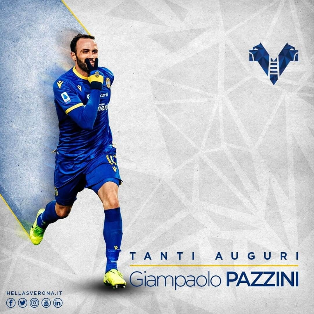 エラス・ヴェローナFCさんのインスタグラム写真 - (エラス・ヴェローナFCInstagram)「🎂 Compleanno speciale, giorno speciale!  💛💙 Auguri di cuore, PAZZO!   #HVFC #HappyBirthday」8月2日 7時01分 - hellasveronafc