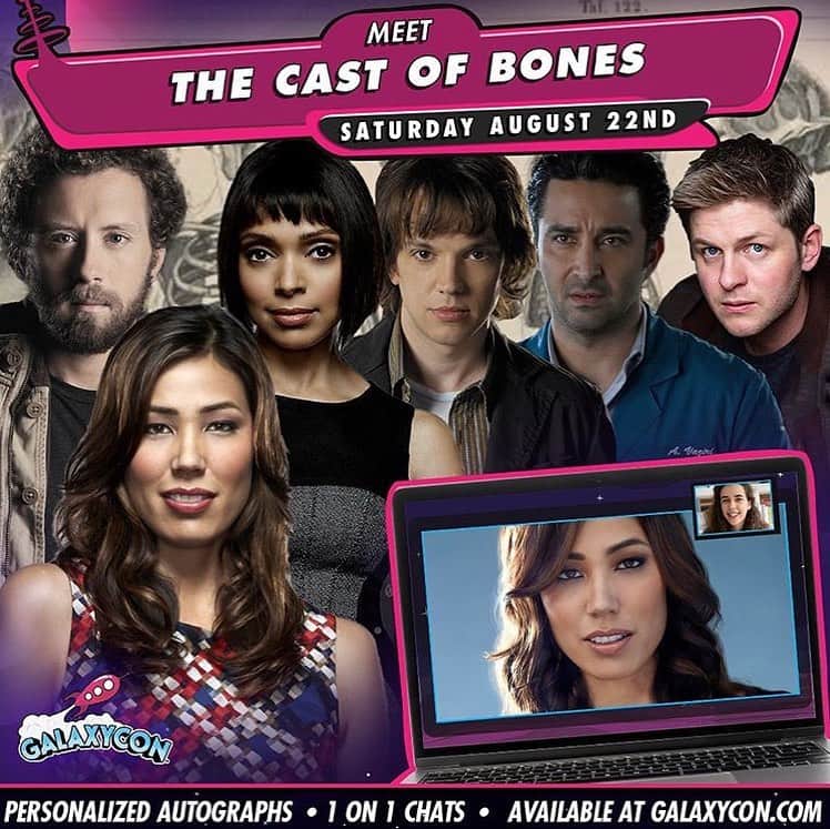 T・J・サインのインスタグラム：「Yup. A Bones virtual get together. And you are on the guest list!  Thanks Galaxycon.com August 22nd.  Details at @galaxyconlive  See you sooooooon 😀」