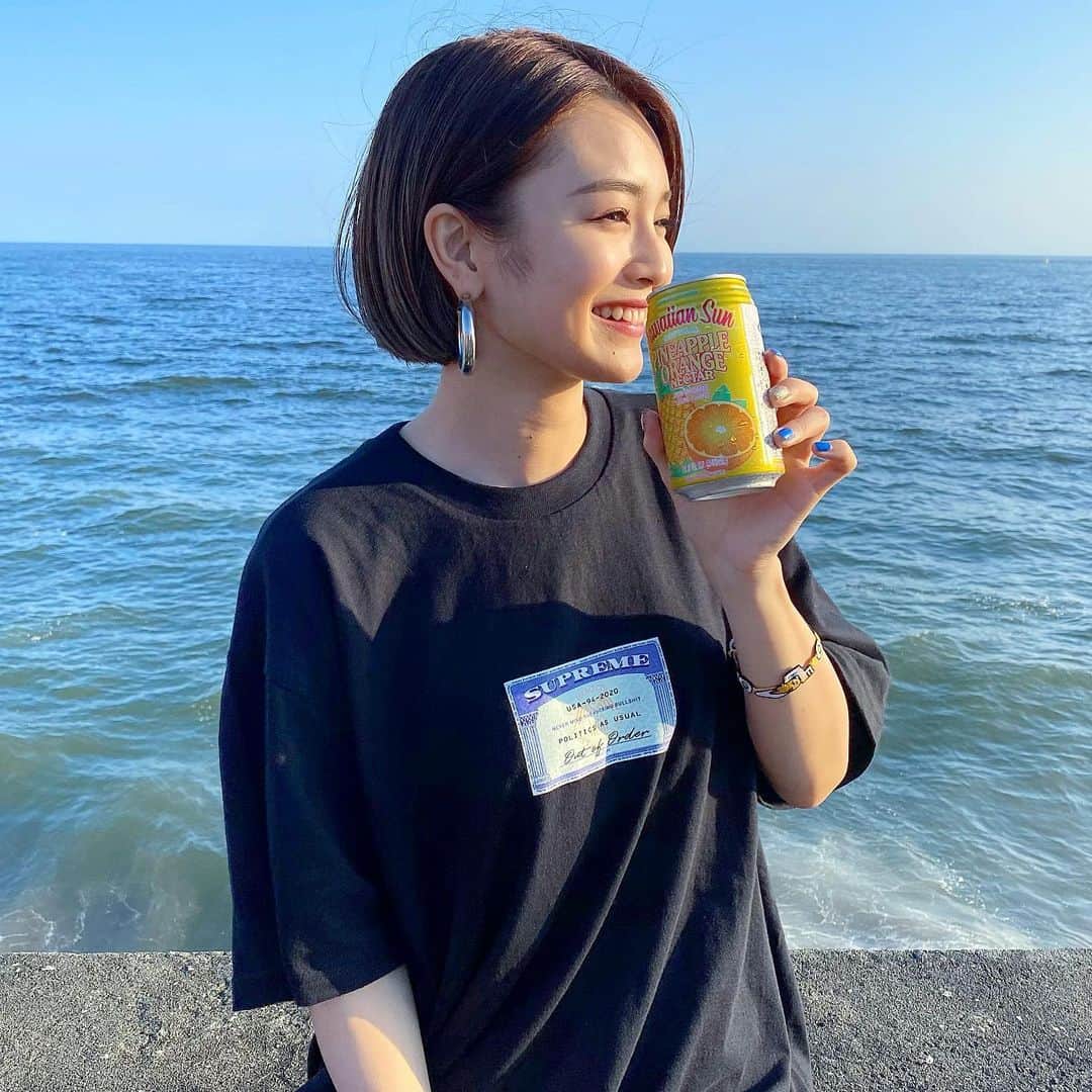 富久美玲のインスタグラム：「_ . 🆕 オーバーサイズが可愛いTシャツ🥰 . @supremenewyork  ▷Lサイズ .  #私服#身長152cm#mireistylecode#ootd#トップス#半袖#tシャツ#supreme」