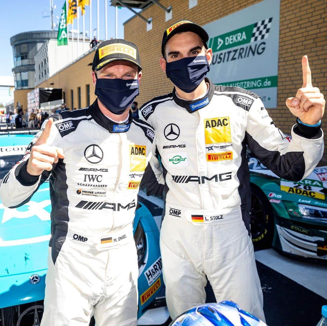 Mercedes AMGさんのインスタグラム写真 - (Mercedes AMGInstagram)「Successful weekend in the ADAC GT Masters at the @dekra_lausitzring! @toksportwrt with @maroengel and @lucastolz celebrated victory and pole position in the first race on Saturday and finished second in the second race on Sunday. Five more top ten results were achieved by our six Mercedes-AMG GT3s of @htpmotorsport / @winwardracing, @schuetzmotorsport and @zakspeed in both races. Some impressions of the season opener in the gallery!  #MercedesAMGMotorsport #MercedesAMG #AMGGT3 #GTMasters @adac_motorsport」8月2日 22時18分 - mercedesamg