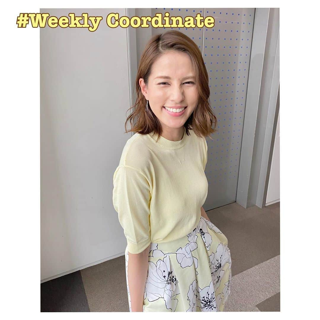 永島優美さんのインスタグラム写真 - (永島優美Instagram)「* 👗Weekly Coordinate（7/26-）👠 * 上下黄色の日🌻🍋 大きめでシックな花柄も好きです。 * - - - - - - - - - - - - - - - - - - - - - - - 👗#weeklyコーデ （Mon＆Tue ▶︎ Wed＆Thu ▶︎ Fri＆Sun） #coordinate #めざましテレビ  #ジャンクスポーツ #今夜7時から #天才キッズ大集合スペシャル お楽しみ下さい☆」8月2日 14時41分 - yuumi_nagashima