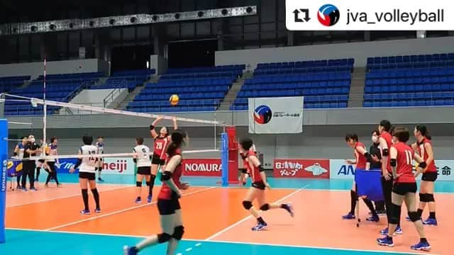 荒木絵里香のインスタグラム：「#Repost @jva_volleyball  @all_grip_sports  ・・・ #バレー日本代表リモマ #火の鳥NIPPON まもなく「2020バレーボール男女日本代表紅白リモートマッチ～みんなでつなごう笑顔のボール～」の女子紅白リモートマッチがスタートします。   火の鳥NIPPONのAチーム(赤)のチーム名は「シャイニングレッド」、Bチーム(青)のチーム名は「オーシャンズブルー」に決定しました！たくさんのご応募ありがとうございました。  会場では、両チームがウォームアップ中🏐  女子紅白リモートマッチの視聴チケットは、本日16：30までイープラスでご購入いただけます。お求めいただいていない方、まだ間に合います！8月3日(月)14：00までアーカイブ再生が可能です。  ぜひ会場まで届くご声援をよろしくお願いします！  #みんなでつなごう笑顔のボール #バレーボール #バレー #バレー部 #volleyball #japanvolleyball」