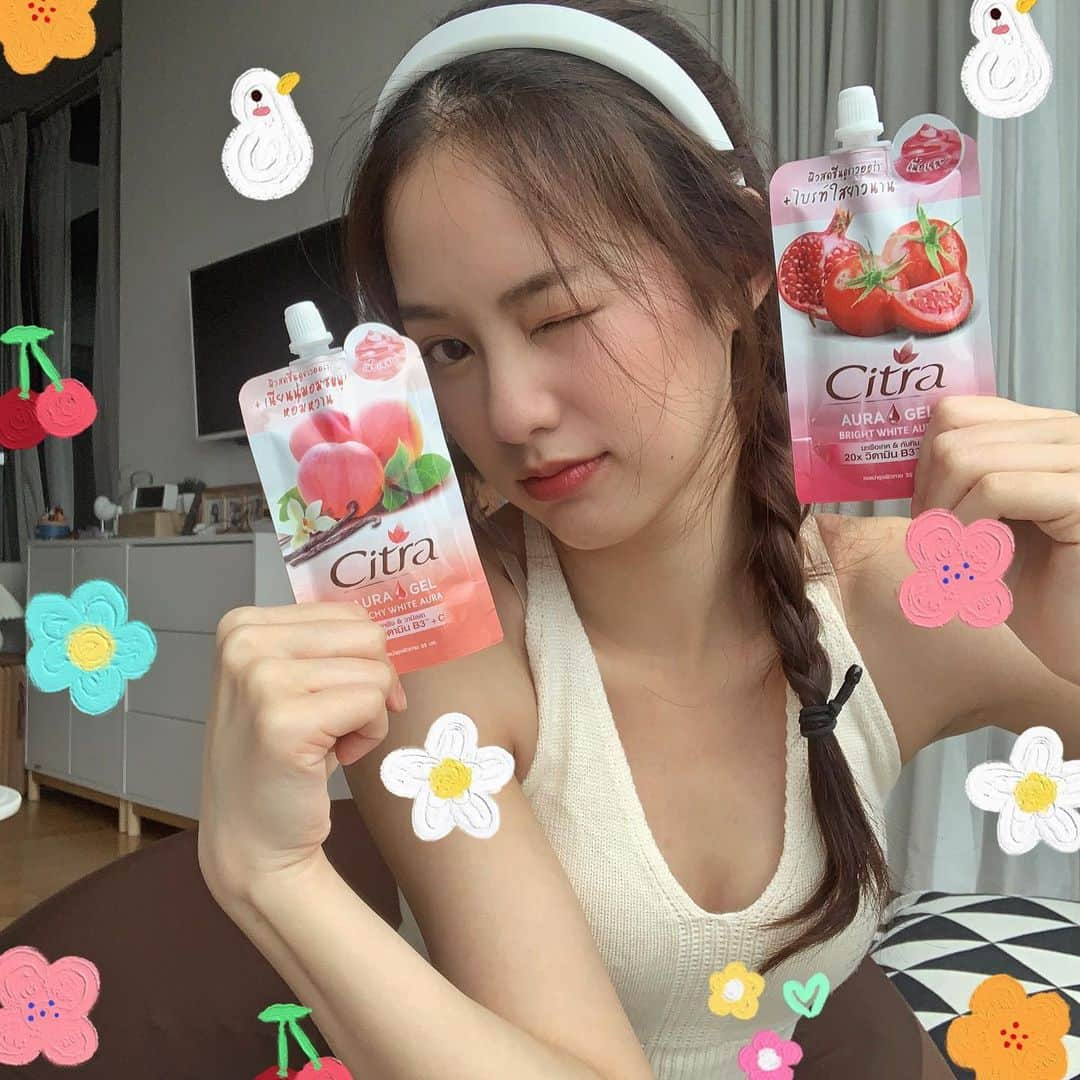 PIMTHAさんのインスタグラム写真 - (PIMTHAInstagram)「Citra gel 🍒 แบบซองมาแล้วฮ้าบบ  ตอนนี้ที่ 7-11 มีโปร ซื้อ 1 ได้สแตมป์ 6 ดวง ซื้อ 2 ซอง ได้ แสตมป์ 18 ดวง พุ่งตัวไปด่วน! #citra #citraauragel」8月2日 17時47分 - pimtha