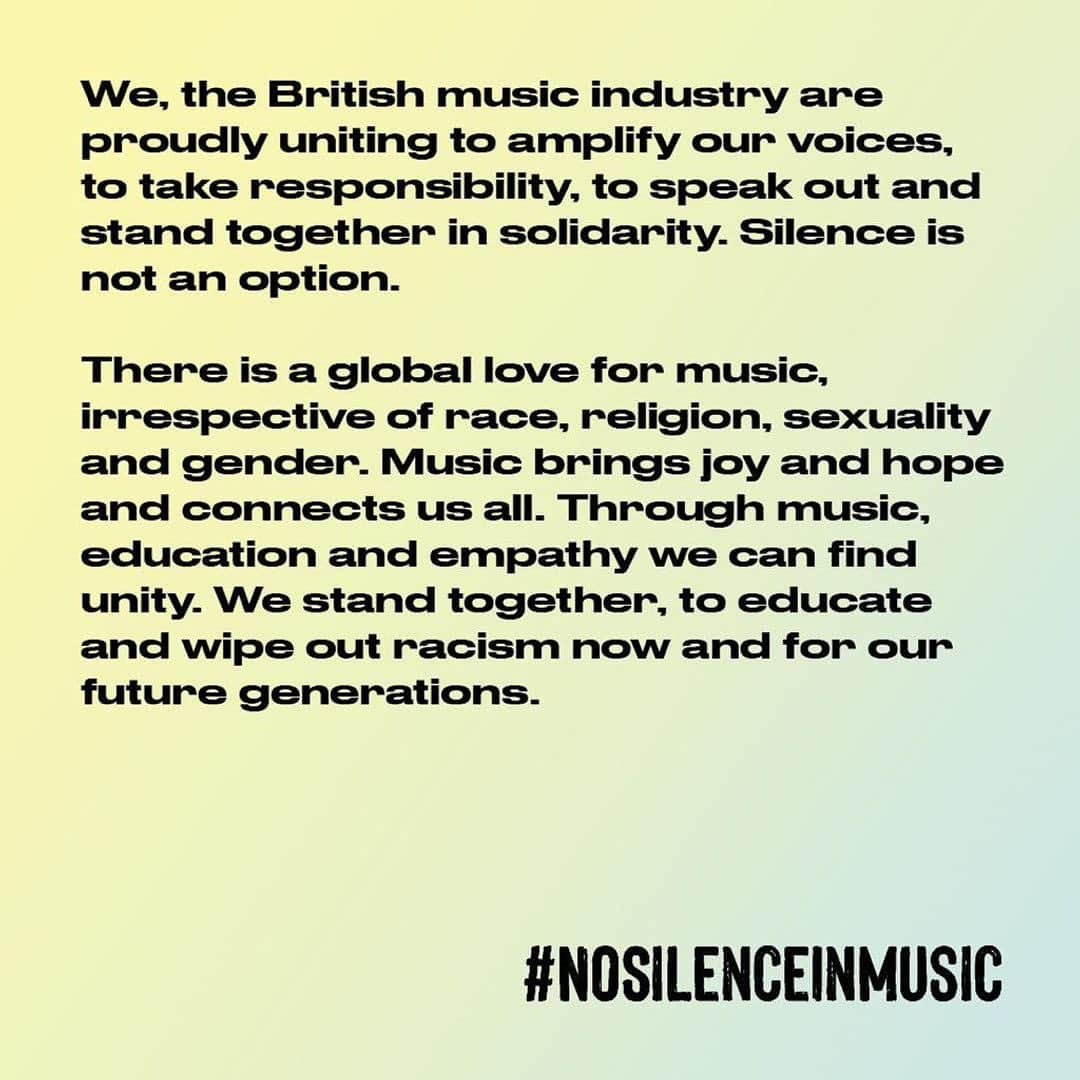 ナイル・ロジャースさんのインスタグラム写真 - (ナイル・ロジャースInstagram)「There is no room for any kind of prejudice or racism. The music industry stands united against all forms of racism. #nosilenceinmusic」8月2日 18時00分 - nilerodgers