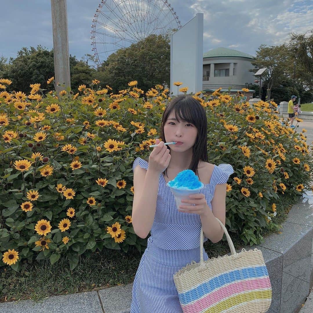 夏木紫帆さんのインスタグラム写真 - (夏木紫帆Instagram)「🍧🟦ブルーハワイ #かき氷 #ブルーハワイ」8月2日 19時28分 - natsuki.shiho