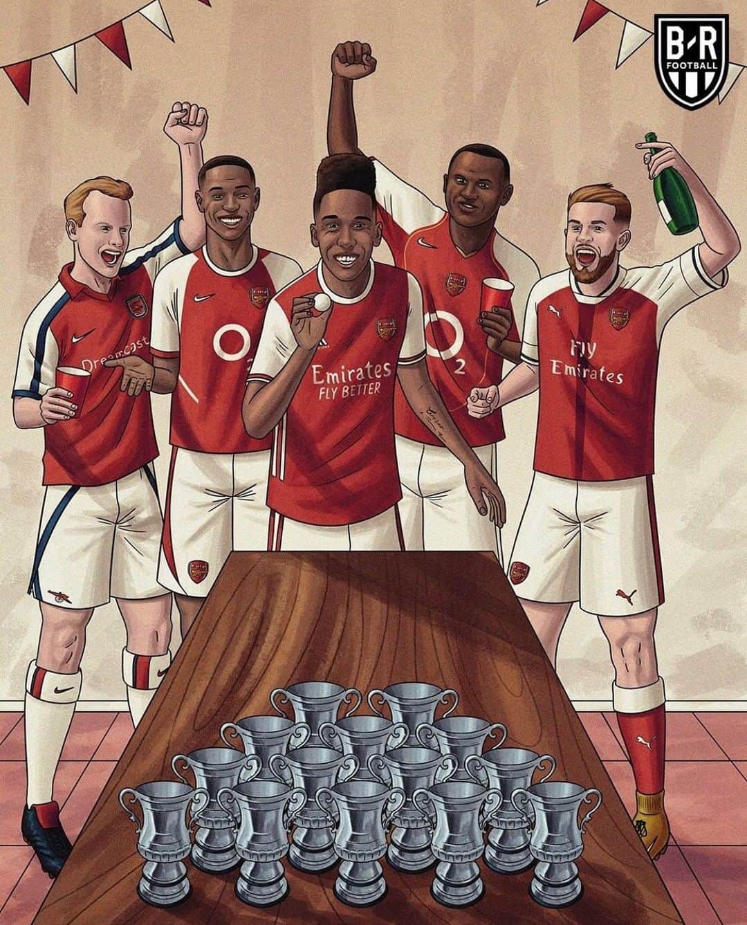 パトリック・ヴィエラのインスタグラム：「London is... ❤️ Make that #14 🏆 Congratulations @arsenal @aubameyang97 superb performance 👏🏾」