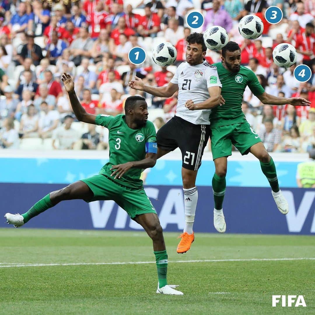 FIFAワールドカップさんのインスタグラム写真 - (FIFAワールドカップInstagram)「Spot the ball! ⚽️❓⁣ ⁣ This #Russia2018 game was so intense!⁣ ⁣ #WorldCup 🇸🇦 #SpotTheBall 🇪🇬 #SaudiArabia #Egypt #TheParaohs」8月2日 20時30分 - fifaworldcup