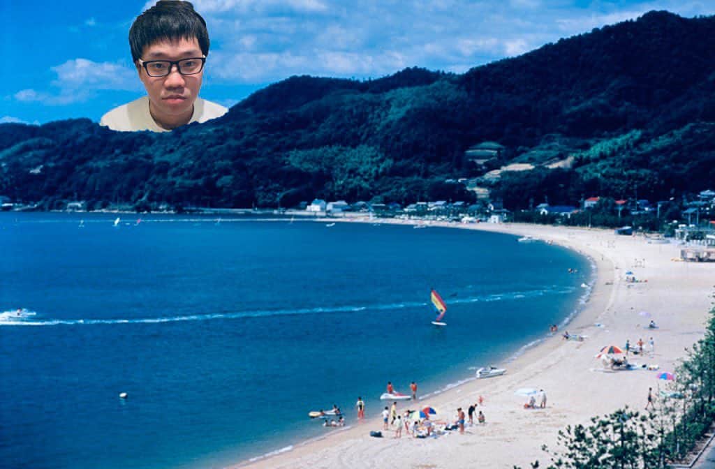 岡下雅典のインスタグラム：「はぁ〜😫海行きた🏖」