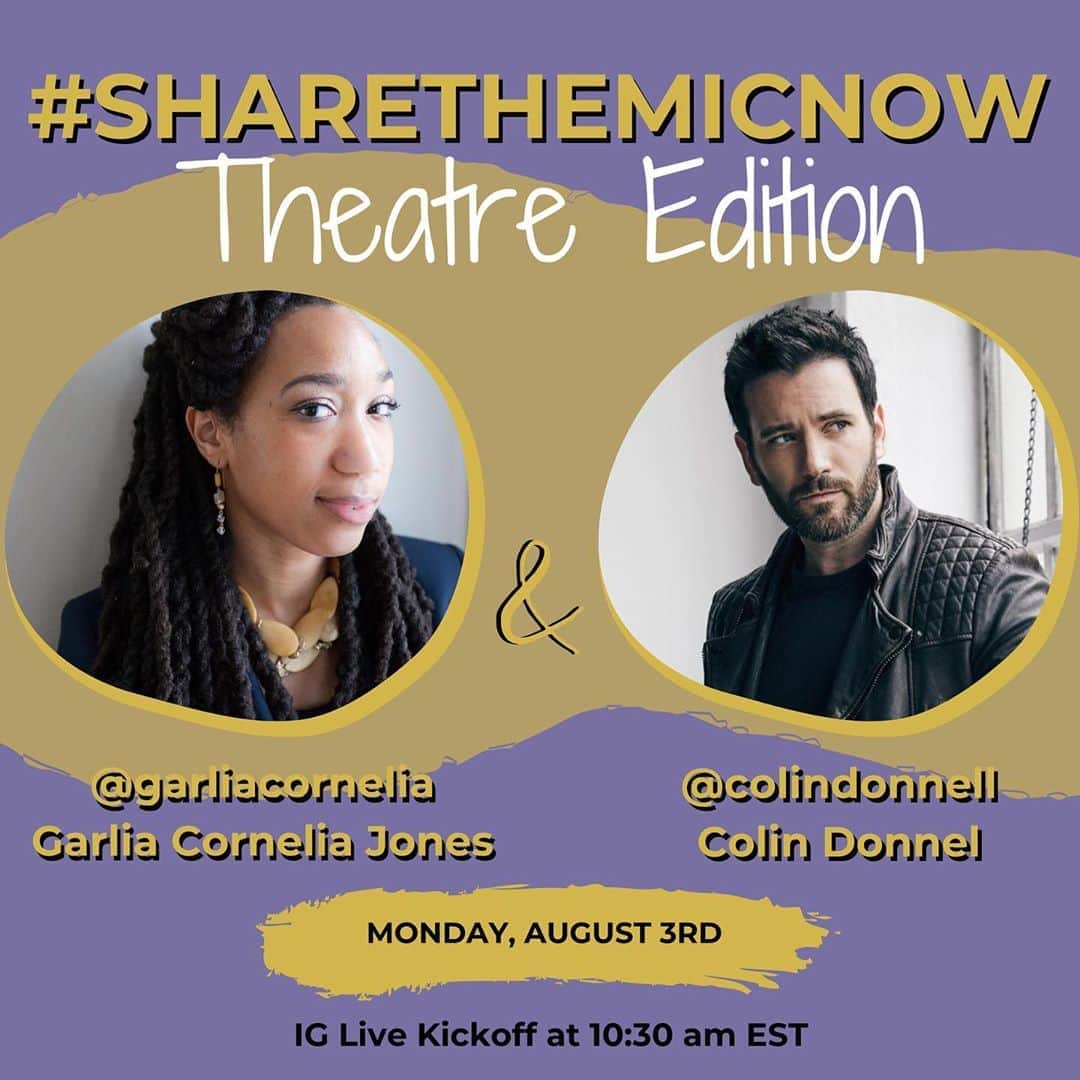 コリン・ドネルのインスタグラム：「🚨 TOMORROW! 🚨 • Tomorrow I have the privilege of handing off my Instagram to an old friend & fellow @iutheatre alum  👉 @garliacornelia 👈! • Garlia is an all around badass. She’s a mom, photographer and a he’s the founder of @blackboardplays, producer at @harlemnine, line producer at one of my favorite NY theater homes @publictheaterny, writer, photographer the list goes on! Go give her a follow now.  • We’ll kick off the day with an IG live tomorrow morning at 10:30am EST and I’ll be handing it off to her for the day so if you’ve got some questions for her or us drop them in the comments below! • Look forward to seeing y’all in the morning! • #passthemic #broadway #theater」