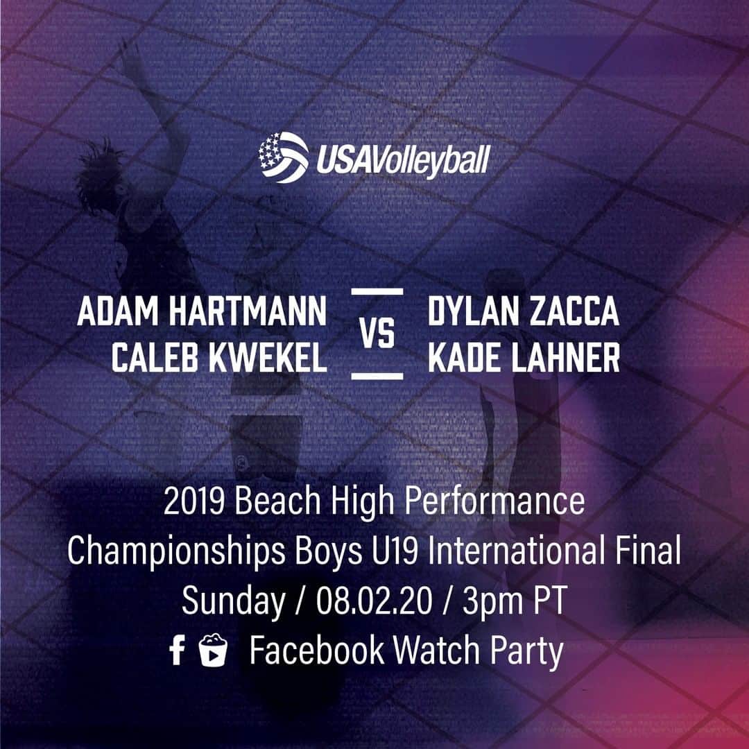 USA Volleyballさんのインスタグラム写真 - (USA VolleyballInstagram)「Last year's Beach High Performance Championships gave us the Boys U19 International Final featuring Adam Hartmann and Caleb Kwekel vs Dylan Zacca and Kade Lahner. This match quickly became one to remember!  Head over to the USA Volleyball Facebook now (link in bio) and set your ⏰ to watch it Live at 3pm PT! #USAVwatchparty」8月3日 1時00分 - usavolleyball