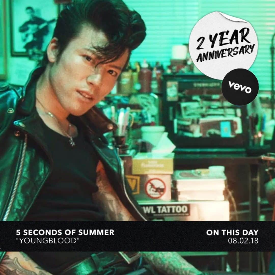 Vevoさんのインスタグラム写真 - (VevoInstagram)「Two years ago, the boys of @5SOS released "Youngblood," and we've had the lyrics stuck in our heads ever since... for the better 🤯 Rewatch the ultra stylish music vid now! ⠀⠀⠀⠀⠀⠀⠀⠀⠀ ▶️[Link in bio] #5sos #Youngblood #2years」8月3日 1時00分 - vevo