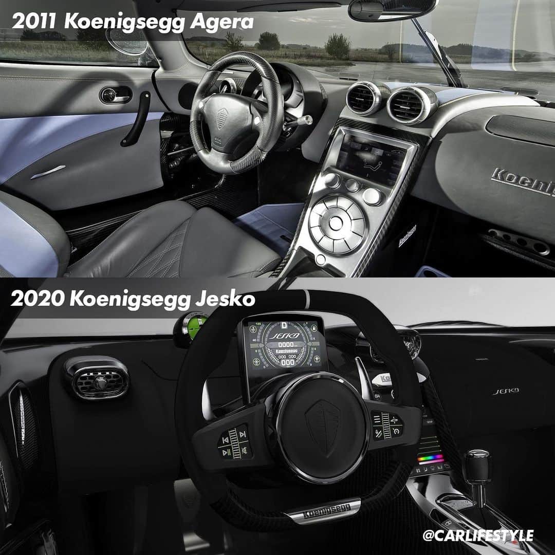 CARLiFESTYLEさんのインスタグラム写真 - (CARLiFESTYLEInstagram)「2011 Agera and 2020 Jesko comparison. Old and New Gen Koenigsegg’s. Which one for you? #carlifestyle @carlifestyle #agera #koenigsegg #jesko」8月3日 2時48分 - carlifestyle