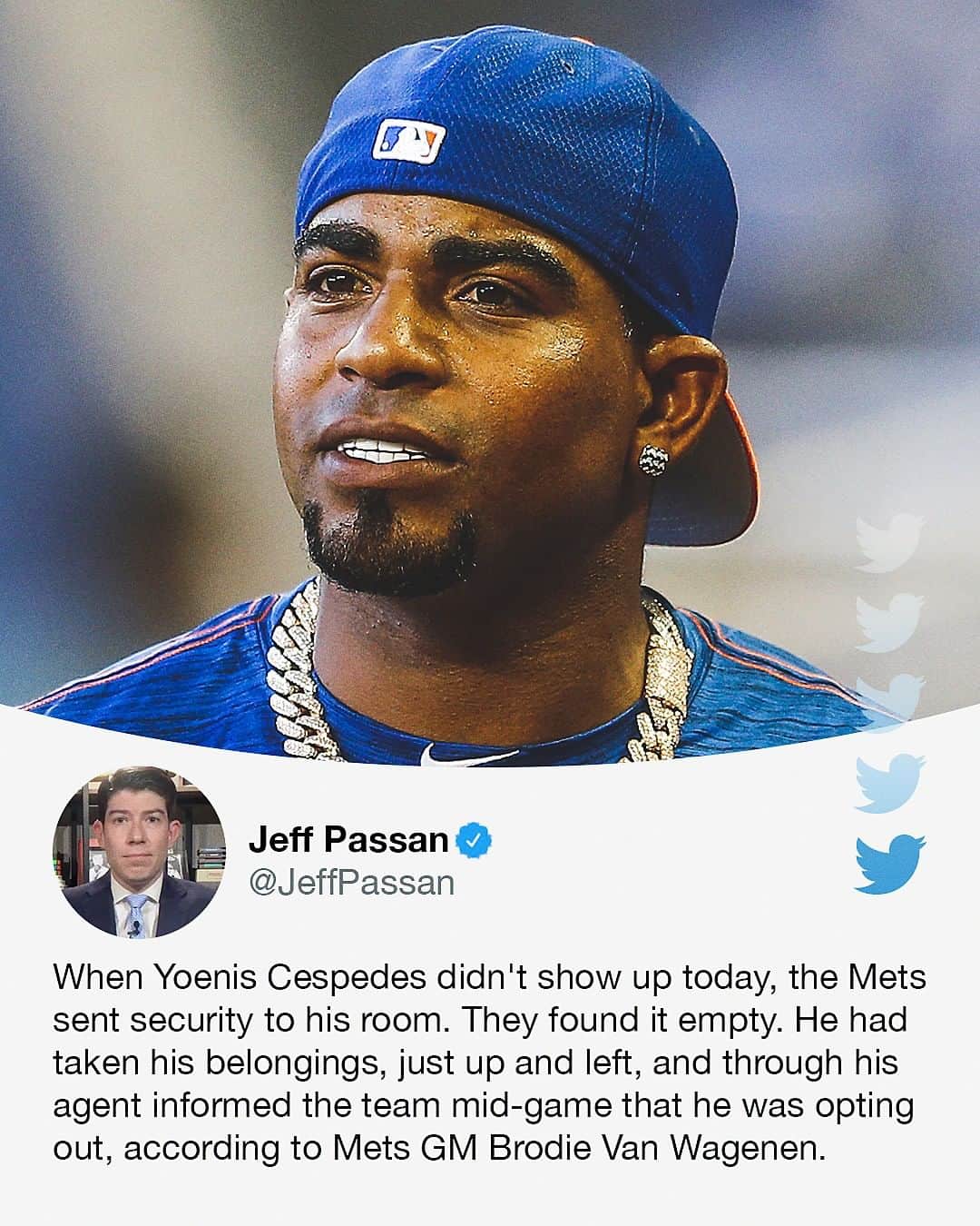 espnさんのインスタグラム写真 - (espnInstagram)「The Mets learned that Yoenis Cespedes opted out of the 2020 season after he did not report for Sunday's game.」8月3日 5時48分 - espn
