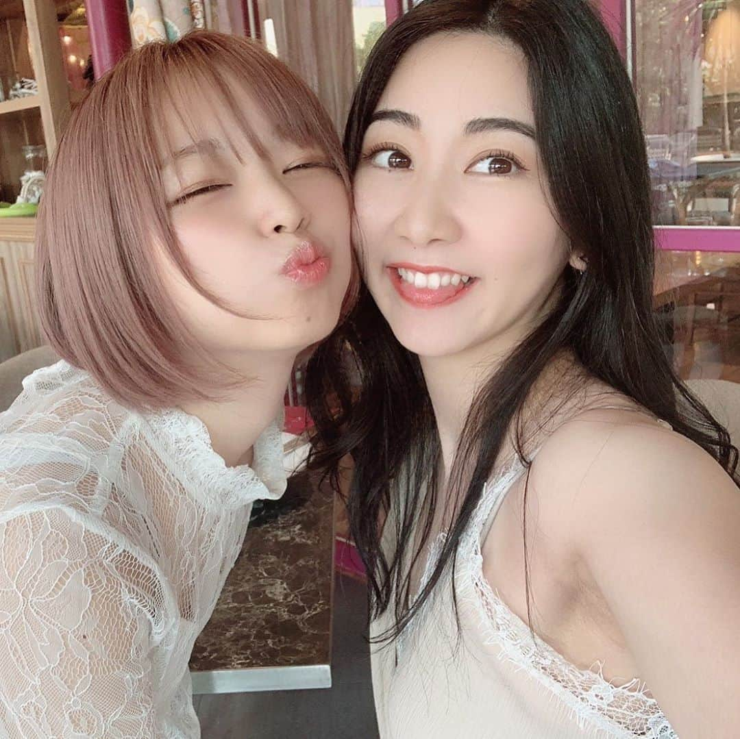 上田操さんのインスタグラム写真 - (上田操Instagram)「😚😛 . . . . #みさみや #デート　#ボブ #黒髪ロング  #date #pink #pinkhair #black #blackhair」8月17日 20時46分 - mso_k_0423