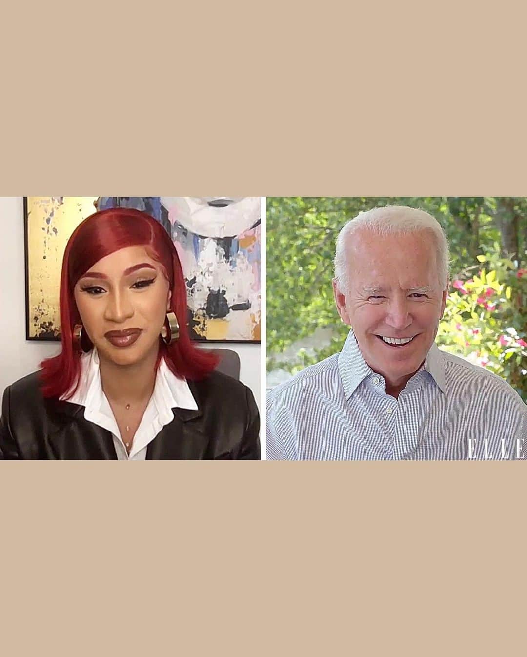 ELLE Magazineさんのインスタグラム写真 - (ELLE MagazineInstagram)「It’s the remix! Presenting Cardi B and Joey B—the collaboration you didn’t see coming. In an exclusive interview for our September issue, @iamcardiB sits down with @joebiden to discuss Medicare, free college tuition, and the fight for racial justice.“I feel like Black people, we’re not asking for sympathy,” she tells the presumptive Democratic presidential nominee, “We’re not asking for charity—we are just asking for equality. It’s simple: We want to feel like Americans.” Watch the full conversation at the link in bio.  ELLE September 2020 Editor-in-Chief: @ninagarcia⁣ Talent: @iamcardib⁣ In conversation with @joebiden⁣ Photographer: @stevenkleinstudio⁣ Stylist: @kollincarter⁣ Fashion Director: @alexwhiteedits⁣ Creative Director: Stephen Gan⁣ Entertainment Director: Jennifer Weisel⁣ Hair: @tokyostylez⁣ Makeup: @Erika_lapearl_mua⁣ Nails: @nailson7th⁣ Set Design: Mary Howard & Kyle Hagemeier @mhs_artists  Production: Travis Kiewel & Roberto Javier Sosa @thatoneproduction⁣ Top: @balenciaga ⁣ Headpiece: @kerenwolf」8月17日 20時49分 - elleusa