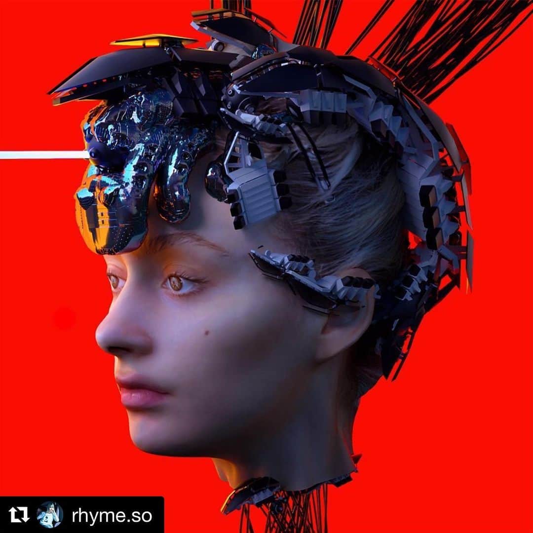 大沢伸一のインスタグラム：「#ライムソー　 #Repost @rhyme.so with @get_repost ・・・ NEW SONG “HOT” burns speakers WEDNESDAY (19th)🔥 • • • • ARTWORK PREVIEW @strangeloopstudios ⚒ @jordangeographic  #3d  #AR  #ai #laserbeam  #newmusic #hot」