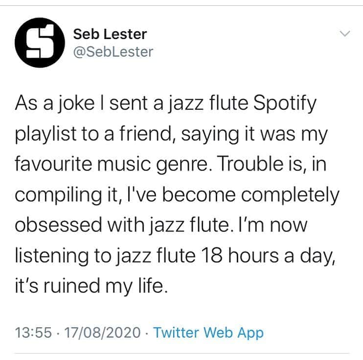 Seb Lesterのインスタグラム：「#jazzflute」