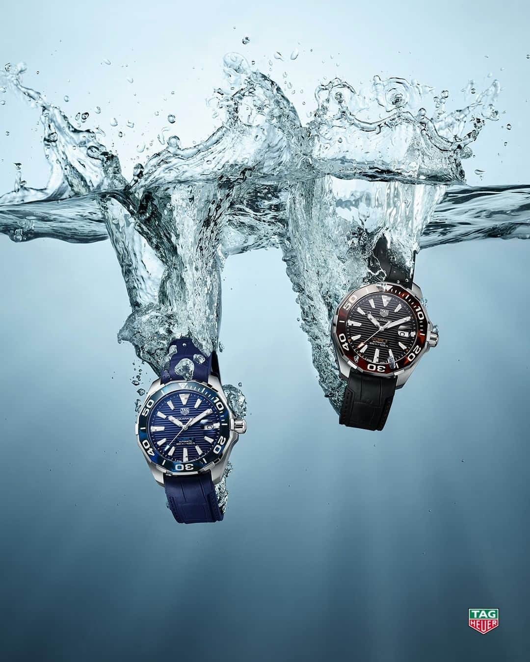 のインスタグラム：「Make a stylish splash.   With an exciting new style that matches its robust reliability, the new #TAGHeuerAquaracer Tortoise Shell Effect is up for any summer challenge that comes your way.   Discover more at the link in our bio.」