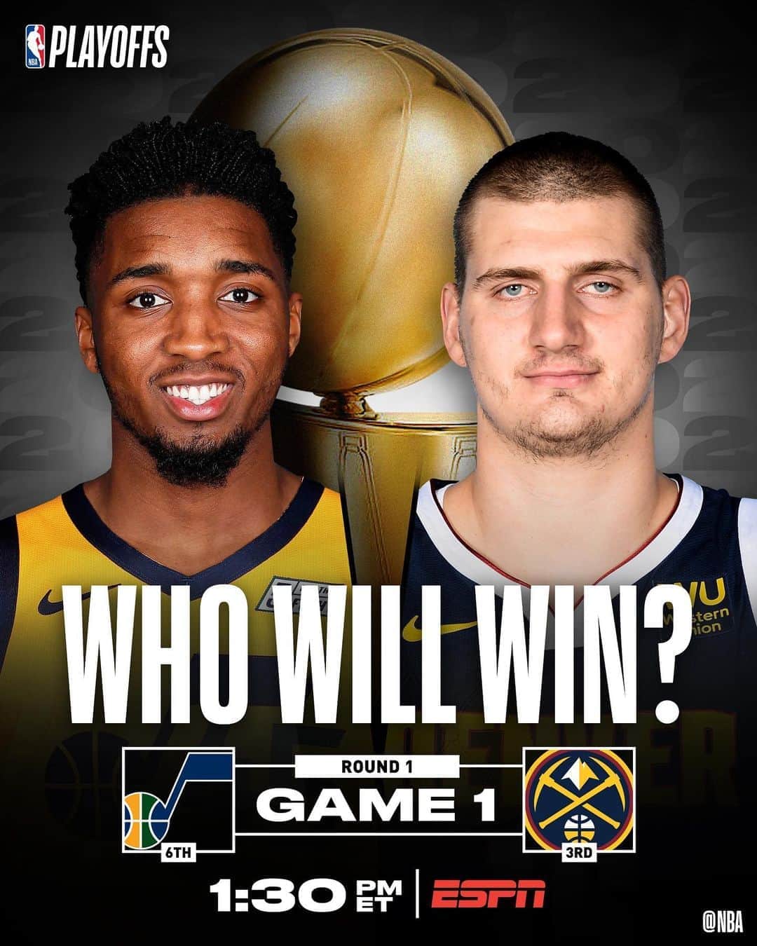 NBAさんのインスタグラム写真 - (NBAInstagram)「The 2020 #NBAPlayoffs tip off at 1:30pm/et on ESPN with @utahjazz/@nuggets in 3/6 West matchup! #WholeNewGame  WHO WILL WIN?」8月18日 0時47分 - nba