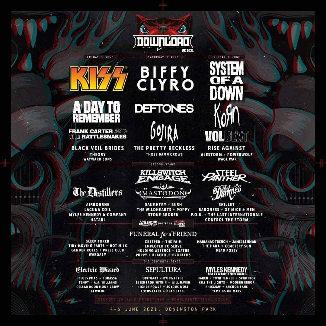 KISSさんのインスタグラム写真 - (KISSInstagram)「Just announced: #KISS will headline the massive @downloadfest in #England on June 4, 2021. Tickets on sale Friday, August 7. #DL2021」8月3日 17時20分 - kissonline