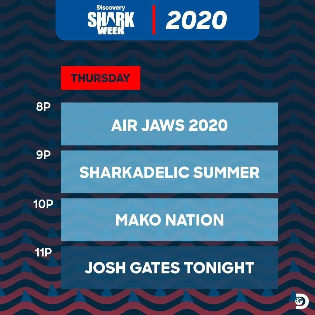 Discoveryさんのインスタグラム写真 - (DiscoveryInstagram)「Which #SharkWeek shows will you be watching? Scroll through for the schedule. 🗓🦈」8月3日 9時00分 - discovery